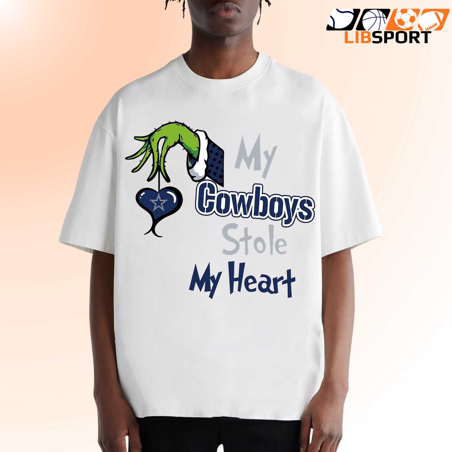 Grinch My Cowboys Stole My Heart T-Shirt, Christmas Nfl Fanwear